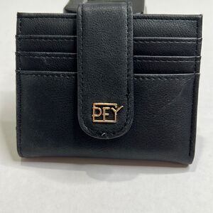 PFY Perfect for You Black Vegan Leather Wallet NWOT